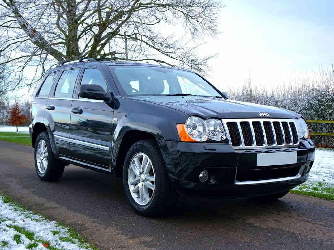 Jeep in winter snow